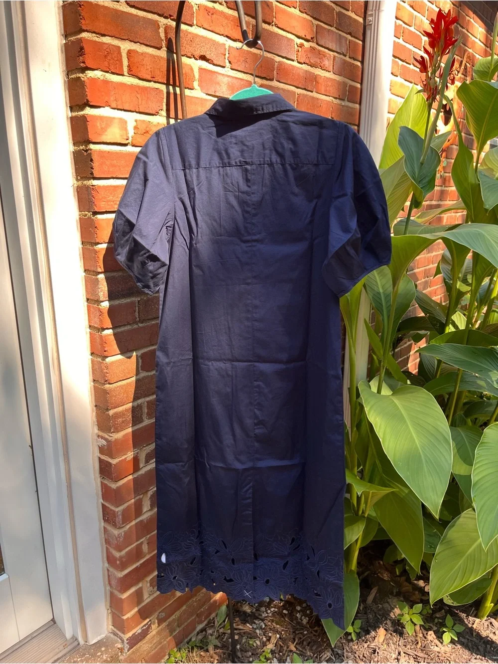 J Crew Embroidered Shirt Dress in Cotton Poplin NWT